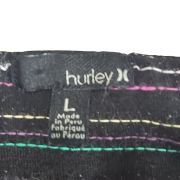 Hurley Black Spaghetti Strap Ruched Tank Top With Multicolor Stitching Womens Si - Picture 3 of 7